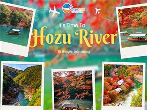 Đi Thuyền Trên Sông Hozu - Kyoto - Du Lịch Nhật Bản Mùa Thu